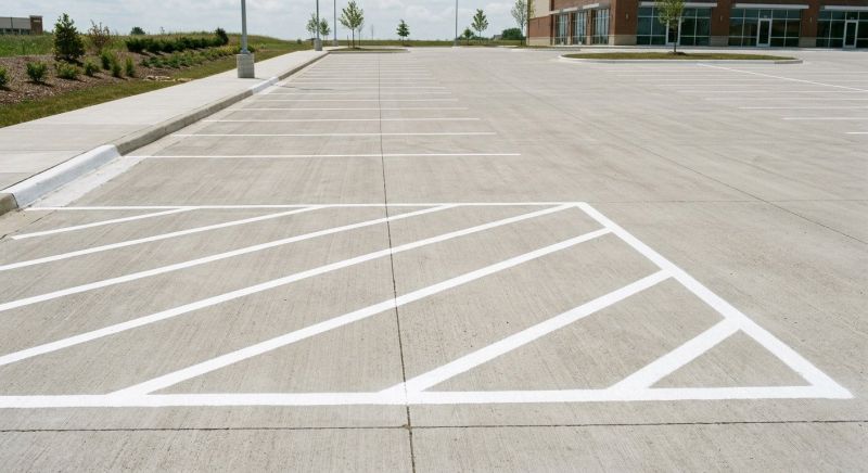 Concrete Parking Lot Striping in Alpharetta, GA