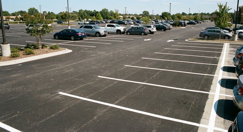 Concrete Parking Lot Striping in Alpharetta, GA