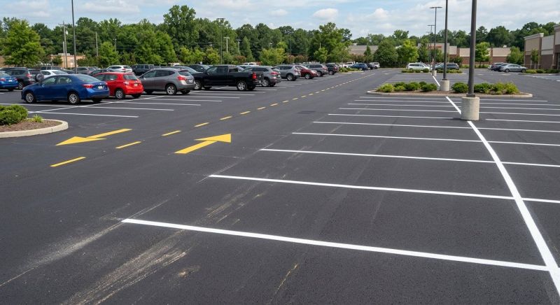 Concrete Parking Lot Striping in Suwanee, GA