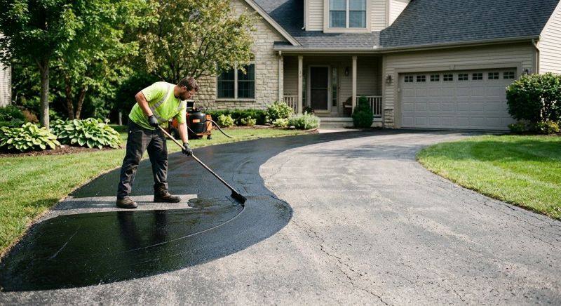Hot Tar Driveway Sealing in Grand Rapids, MI